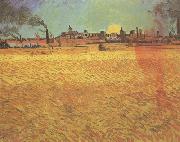 Vincent Van Gogh Sunset:Wheat Fields near Arles (nn04) china oil painting artist